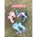 [READY STOCK] Dolphin Electric Bubble Machine Gun Waterproof Outdoor Bath Toy Light Music Colourful [Blue] [Red] [Black]